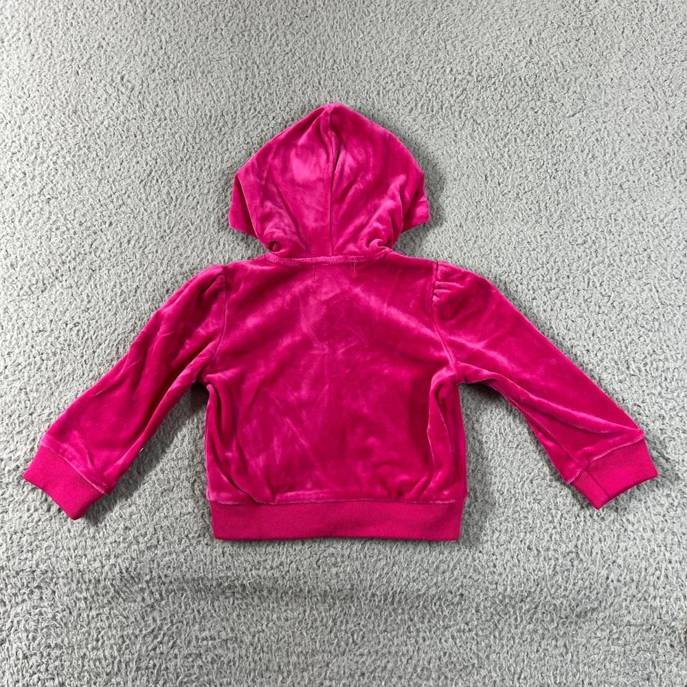 Ralph Lauren‎ Tracksuit Girls 18M Pink Velour Zip Hoodie and Pants Set Vintage